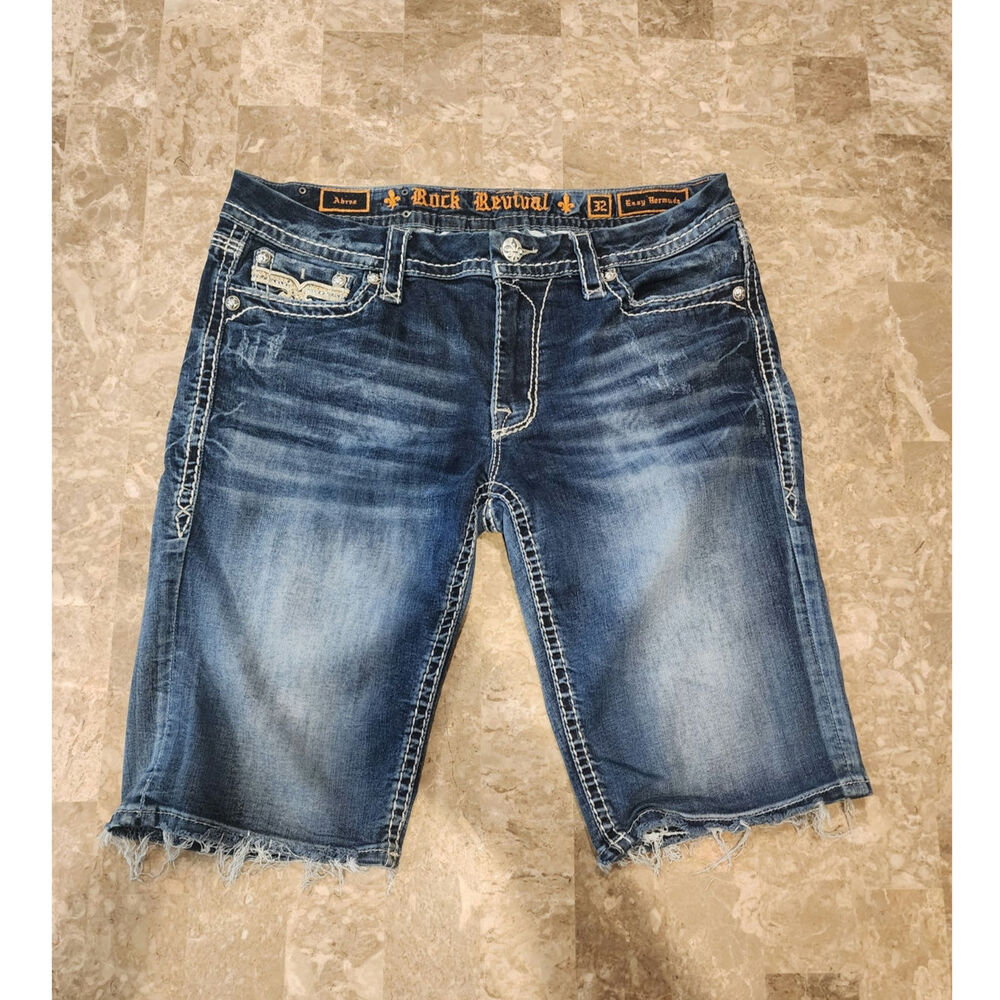 Womens Rock Revival Abree Easy Bermuda Shorts 32x12.5